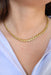 Necklace Necklace English mesh Yellow gold Sapphire 58 Facettes 2075346CN
