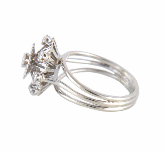 Bague BAGUE VINTAGE "FLEUR" OR & DIAMANTS 58 Facettes BO/220092 NSS