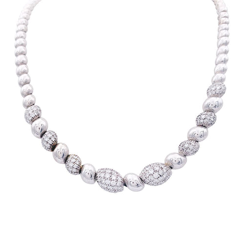 Collier Collier or blanc, diamants. 58 Facettes 32901