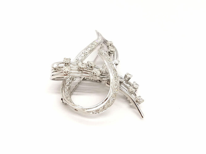 Broche Broche Vintage Or blanc Diamant 58 Facettes 807602CN