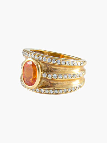 Bague 50 Bague Citrine Diamants 58 Facettes