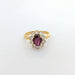 Bague Bague Marguerite or jaune diamants et rubis 58 Facettes 27558