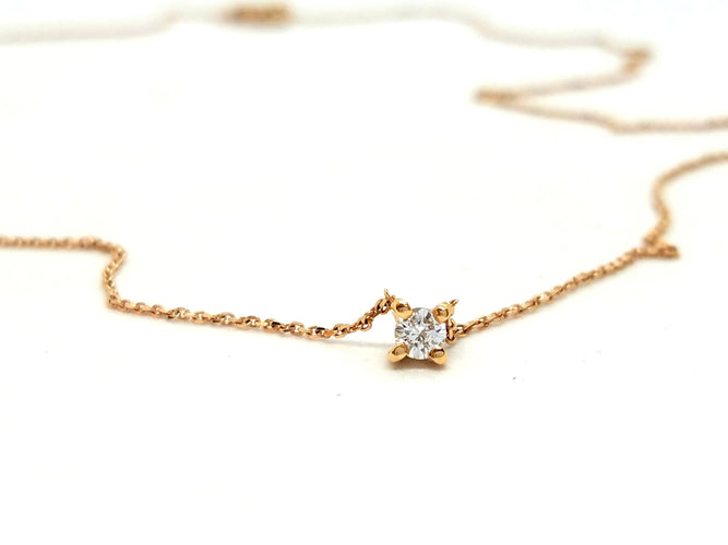 Collier Collier Or rose Diamant 58 Facettes 578739RV