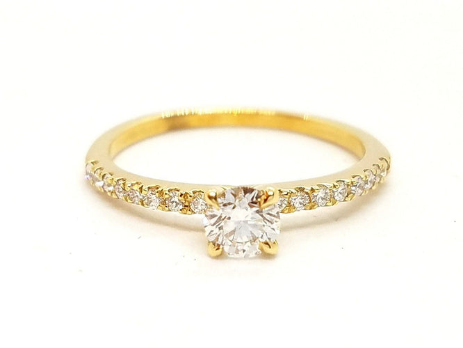 Bague 53 Bague Solitaire Or jaune Diamant 58 Facettes 578728RV