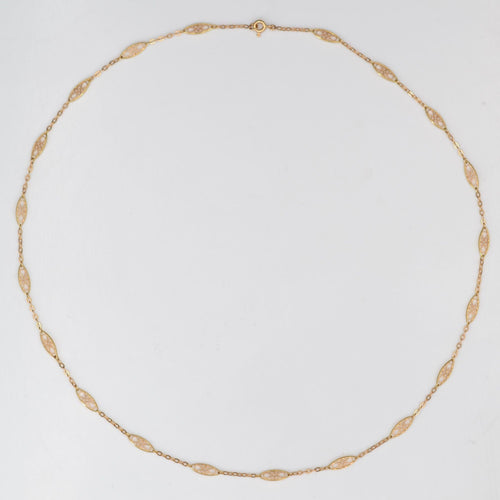 Collier Chaine ancienne or et filigranes 58 Facettes 23-070B