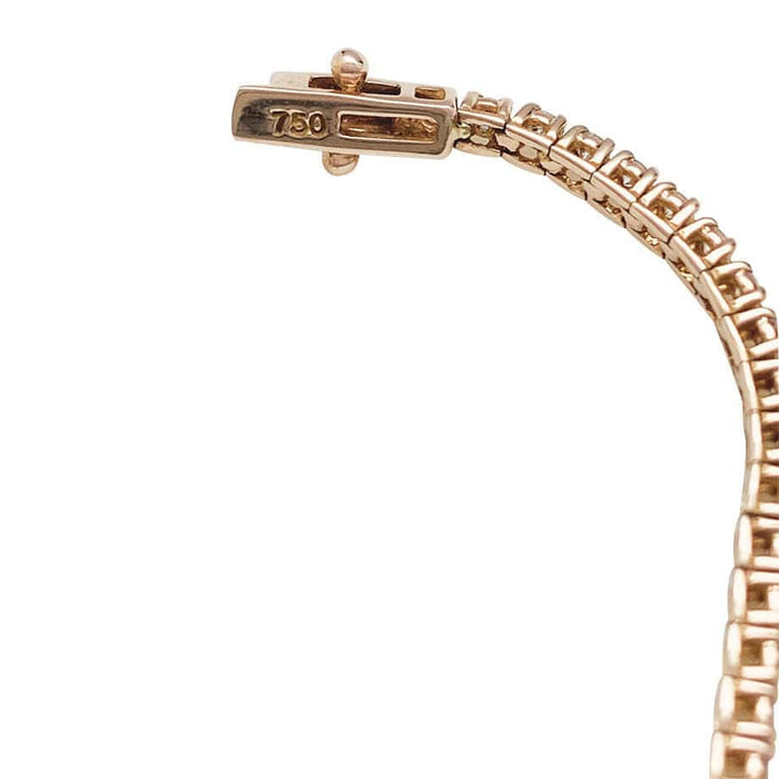 Bracelet Bracelet ligne diamants et or rose. 58 Facettes 30802