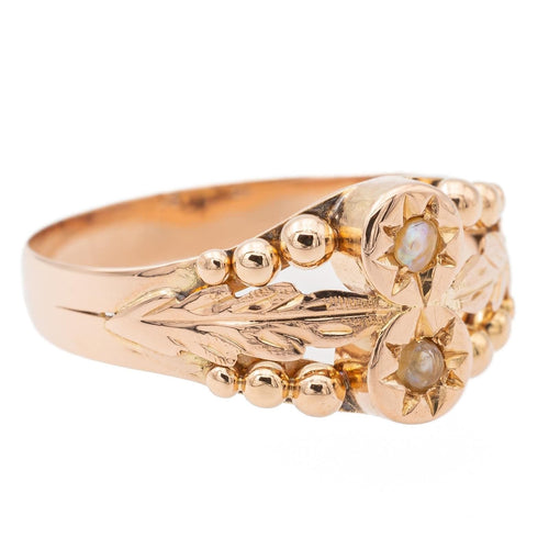 Bague 54 Bague or rose perle 58 Facettes 2528375CN