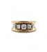Ring 49 / Yellow / 750‰ Gold and 950‰ Platinum Gold Platinum Diamond Ring 58 Facettes 220065R