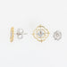 Earrings Yellow and white gold diamond arabesque earrings 58 Facettes YG201