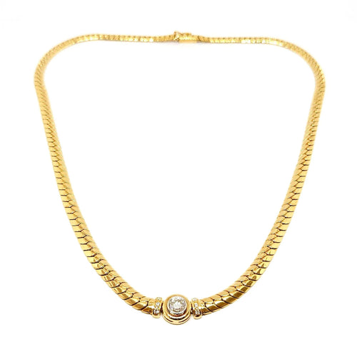 Collier Collier vintage diamants & or jaune 58 Facettes