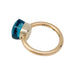 Ring 55 Pomellato ring, "Nudo Classic, white gold, pink gold, blue London topaz. 58 Facettes 31116D
