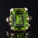 Ring 56 Peridot and old yellow gold ring 58 Facettes 21-546