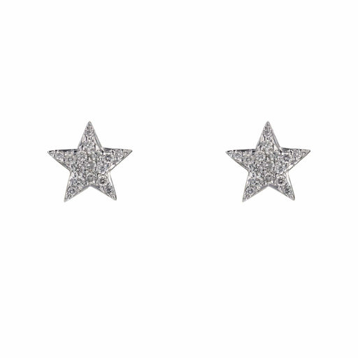 Boucles d'oreilles Boucles d'oreilles étoiles diamants or blanc 58 Facettes 23-253A