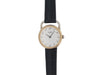 Vintage watch HERMES watch hoop 25mm gold plate quartz crocodile leather strap 58 Facettes 256219