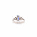 Ring 53 Art Deco sapphire and diamond ring in platinum 58 Facettes 24455 / 24744