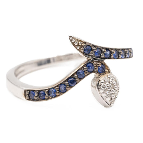 Bague 50 Bague Or blanc Saphir 58 Facettes 2303525CN