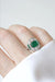 Ring Art Deco emerald ring, diamonds 58 Facettes