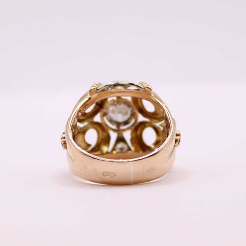 Bague Bague diamants, pierre blanche 58 Facettes