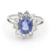 Ring 55 Marguerite Ring White gold Sapphire 58 Facettes 1692972CN