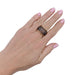 Ring 54 Pomellato ring, "Arabesque", pink gold, titanium. 58 Facettes 32313
