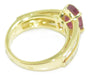 Ring Burmese ruby ​​yellow gold ring 58 Facettes 0