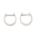 Boucles d'oreilles Créoles en Or blanc & Diamants 58 Facettes