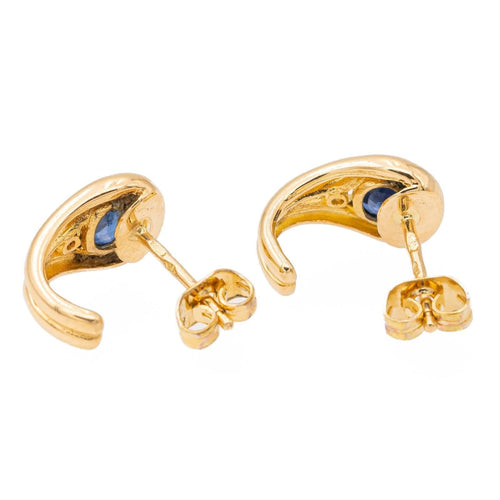 Boucles d'oreilles Boucles d'oreilles Or jaune Saphir 58 Facettes 2360819CN