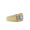 Bague 56.5 Bague tank Or jaune Platine Diamants 58 Facettes REF2210