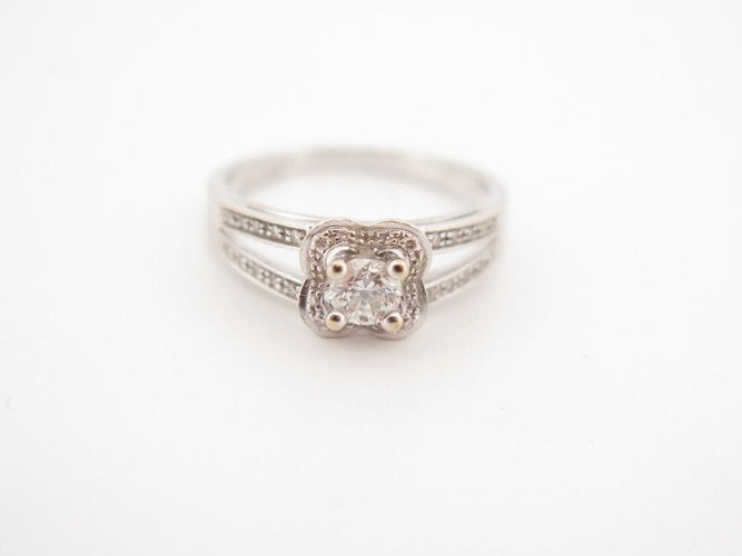 Bague 55 bague MAUBOUSSIN solitaire chance of love n2 en or blanc diamants 58 Facettes 256649