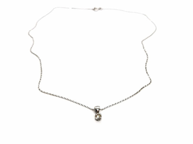 Collier Collier Chaîne + pendentif Or blanc diamant 58 Facettes 1268810CN