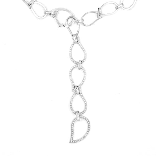 Collier Sautoir Or blanc Diamants 58 Facettes 33700005
