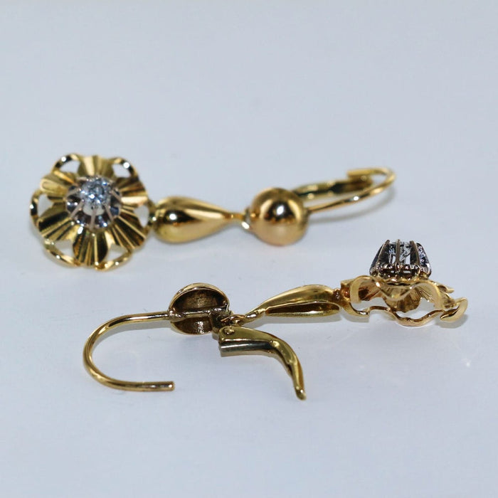 Boucles d'oreilles Boucles d'oreilles Or jaune Diamants 58 Facettes