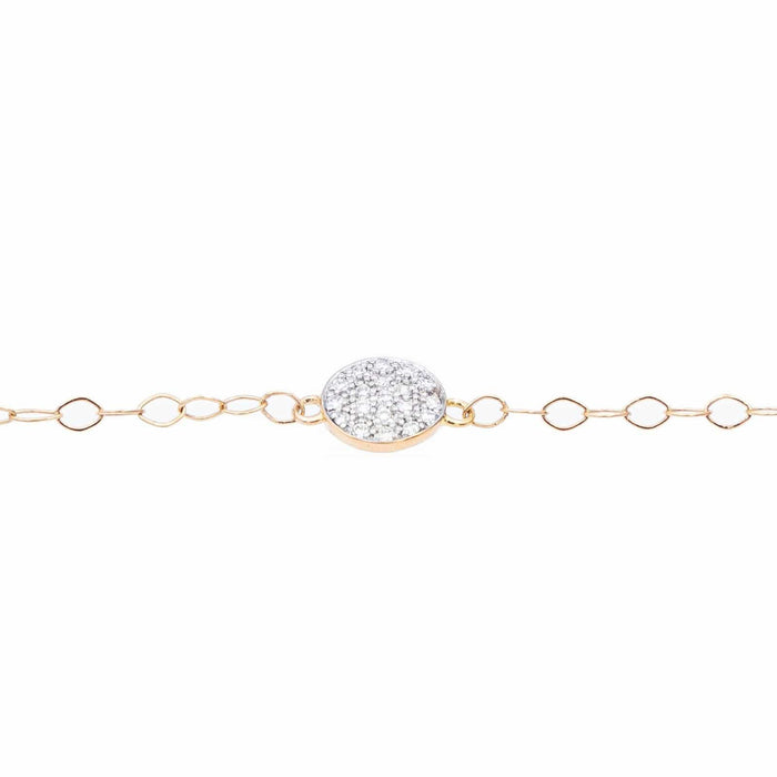 Bracelet Ginette NY Bracelet Mini Diamond Ever Disc Bracelet Or rose diamant 58 Facettes 2394630CN