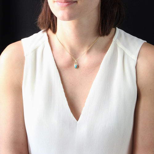 Pendentif Pendentif scarabée or jaune émail turquoise 58 Facettes 21-791A