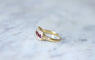 Bague 57 Bague bandeau rubis diamants 58 Facettes