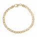 Bracelet Yellow gold bracelet with filed navy mesh 58 Facettes CVBR44