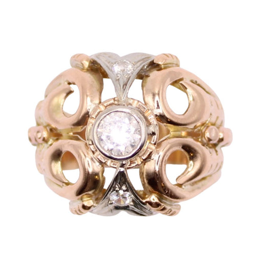 Bague Bague diamants, pierre blanche 58 Facettes