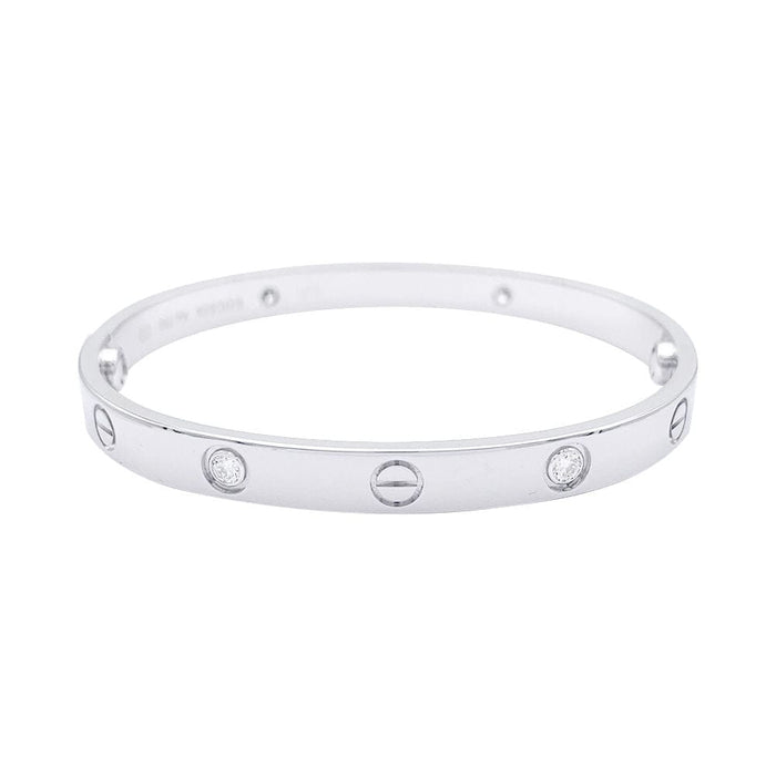 Bracelet Bracelet Cartier, "Love", or blanc et diamants. 58 Facettes 32615