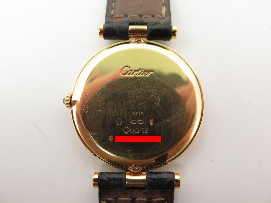 Montre vintage montre CARTIER vendome 30 mm or jaune 18k quartz ss garantie 58 Facettes 253166