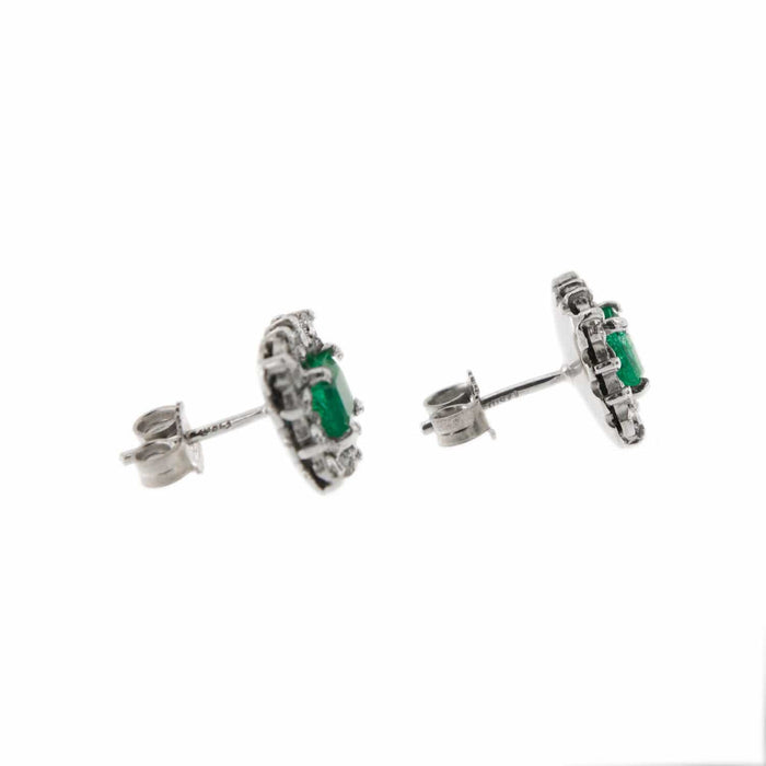 Boucles d'oreilles Boucles d'oreilles émeraudes et diamants 58 Facettes 1609