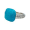 Bague 53 Bague Pomellato, "Capri", or blanc, turquoise et diamants. 58 Facettes 30962