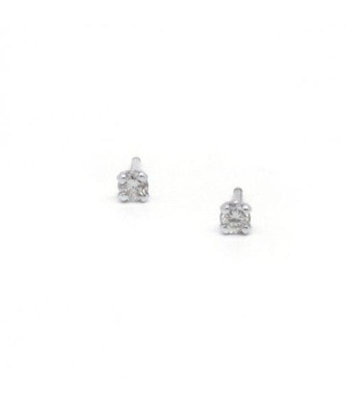 Boucles d'oreilles Blanc/Gris / Or 750‰ Puces d'oreilles Diamants 58 Facettes 220550R