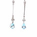 Earrings Aquamarine and diamond earrings 58 Facettes 25454dv