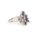 Ring Vintage Asymmetric Diamond Sapphire Ring 58 Facettes BSA77