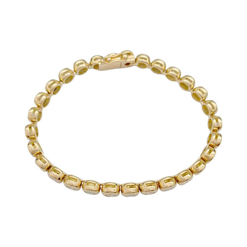 Bracelet Bracelet ligne diamants en serti clos. 58 Facettes 32085