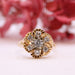 Ring Floral ring White stones, Yellow gold 58 Facettes
