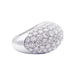 Ring 56 Dome ring, white gold, diamonds. 58 Facettes 32892