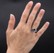 Ring 55 Ring you and me emerald sapphire diamonds 58 Facettes CV80