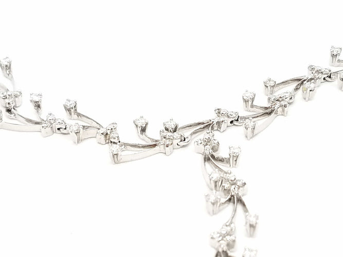 Collier Collier Or blanc Diamant 58 Facettes 06599CD