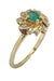 Ring 50 EMERALD AND DIAMOND DAISY RING 58 Facettes 058711